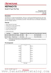 HD74AC175 datasheet pdf Renesas