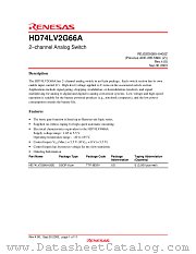 HD74LV2G66A datasheet pdf Renesas