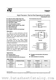 TS507IQT datasheet pdf ST Microelectronics