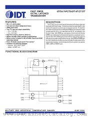 IDT74FCT543ATPY datasheet pdf IDT