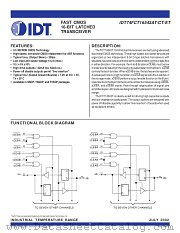 IDT74FCT16543ETPV datasheet pdf IDT