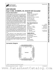 ADC12DL040 datasheet pdf National Semiconductor