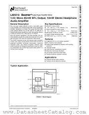 LM4919 datasheet pdf National Semiconductor