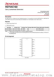 HD74AC182 datasheet pdf Renesas