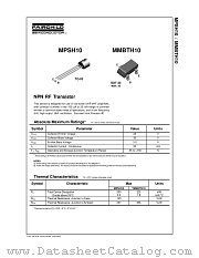 MMBTH10_NL datasheet pdf Fairchild Semiconductor