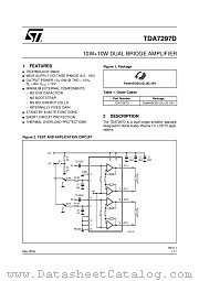 TDA7297D datasheet pdf ST Microelectronics