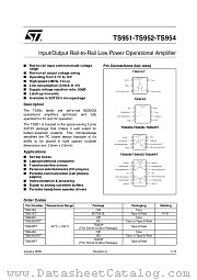 TS951IN datasheet pdf ST Microelectronics