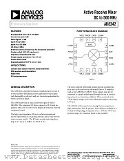 AD8342ACPZ-WP datasheet pdf Analog Devices
