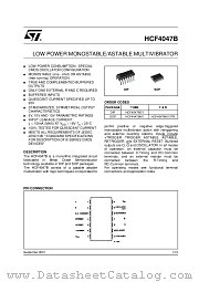 HCF4047 datasheet pdf ST Microelectronics
