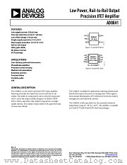 AD8641AKSZ-R2 datasheet pdf Analog Devices