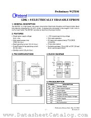 W27E01 datasheet pdf Winbond Electronics