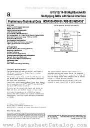 AD5452YUJ-U2 datasheet pdf Analog Devices