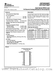 CD74HC4067E datasheet pdf Texas Instruments