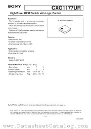 CXG1177UR datasheet pdf SONY