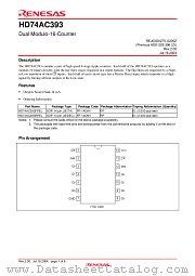 HD74AC393 datasheet pdf Renesas
