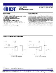 IDT74FCT16841CTPV8 datasheet pdf IDT