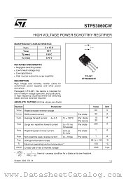 STPS3060C datasheet pdf ST Microelectronics
