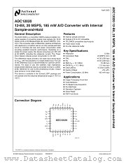 ADC12020 datasheet pdf National Semiconductor