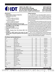 IDT71V3579S80PF datasheet pdf IDT