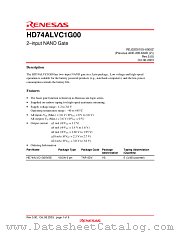 HD74ALVC1G00 datasheet pdf Renesas