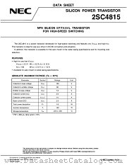 2SC4815 datasheet pdf NEC