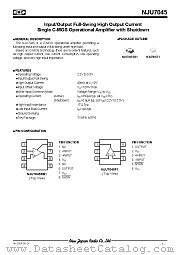 NJU7045 datasheet pdf New Japan Radio