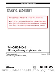 74HC4040DB datasheet pdf Philips