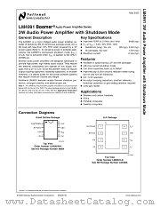 LM4991LDX datasheet pdf National Semiconductor
