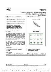 TS4975 datasheet pdf ST Microelectronics