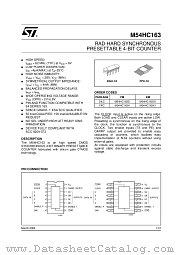 M54HC163D datasheet pdf ST Microelectronics