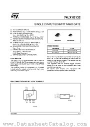74LX1G132 datasheet pdf ST Microelectronics