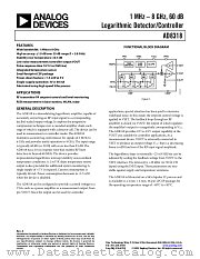 AD8318ACPZ-R2 datasheet pdf Analog Devices