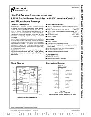 LM4834MSX datasheet pdf National Semiconductor