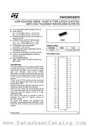 74VCXH16373 datasheet pdf ST Microelectronics