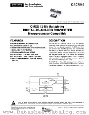 DAC7545GLUR datasheet pdf Texas Instruments