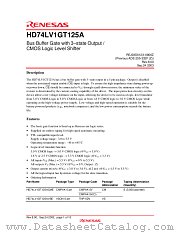 HD74LV1GT125A datasheet pdf Renesas