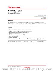 HD74HC1G02 datasheet pdf Renesas
