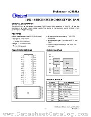 W24L01A datasheet pdf Winbond Electronics