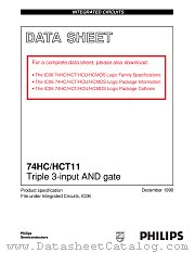74HC11N datasheet pdf Philips