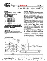 CY7C1347G-133AXC datasheet pdf Cypress