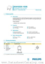 BUK9226-100B datasheet pdf Philips