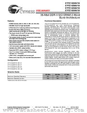 CY7C1424AV18-167BZXC datasheet pdf Cypress