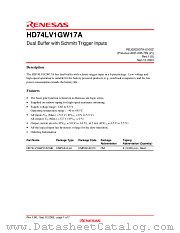 HD74LV1GW17A datasheet pdf Renesas