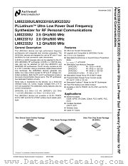 LMX2331USLEX datasheet pdf National Semiconductor