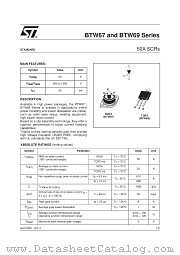 BTW67 datasheet pdf ST Microelectronics