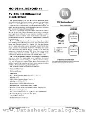 MC10E111FNR2 datasheet pdf ON Semiconductor