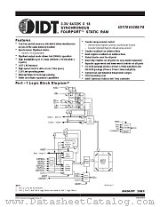IDT70V5378S166BC8 datasheet pdf IDT
