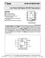 SP483EN-L/TR datasheet pdf Sipex Corporation