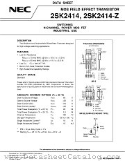 2SK2414-Z-E2(JM) datasheet pdf NEC