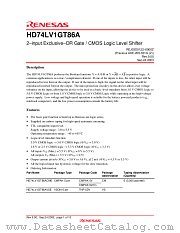 HD74LV1GT86A datasheet pdf Renesas